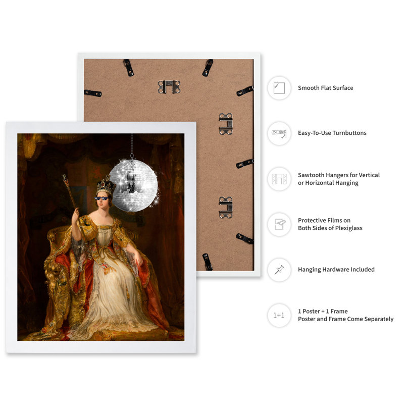 Couronnement de la reine altérée, Poster, White Framed, 08"H x 10"W
