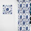Motif victorien cobalt II - rideau damassé - obscurcissant velours - 1 panneau-107579344