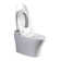 Elongated Smart Toilet Bidet with Auto Flush, Heated Seat, Air Drying, Remote Control, LED Display