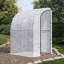 Serre blanche avec design fonctionnel pour l'extérieur, 22,1 po x 18,3 po x 32,9 po, revêtement en PE et acier-132859238