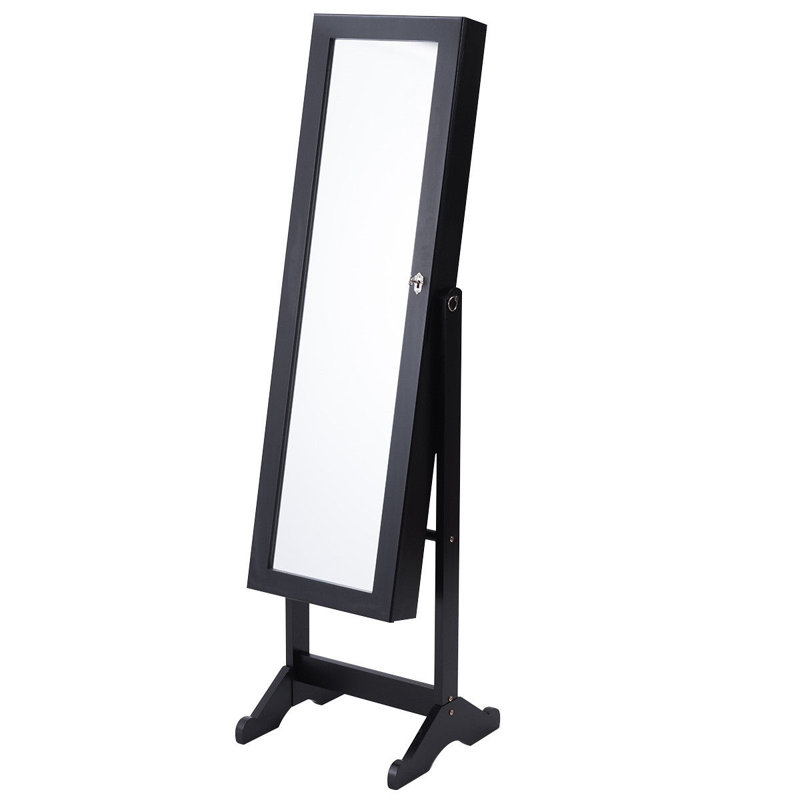 Armoire à bijoux autoportante avec miroir Goncalo