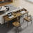 Light walnut Rectangular Solid Wood desk-109517462