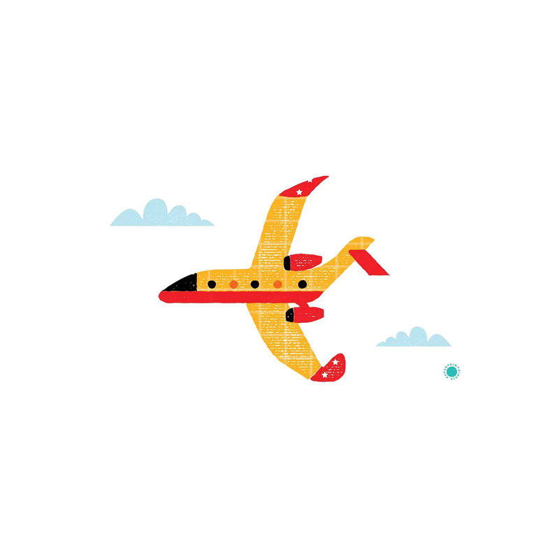 Airplane - Wrapped Canvas Print, 66.04 cm H x 45.72 cm W x 3.175 cm D