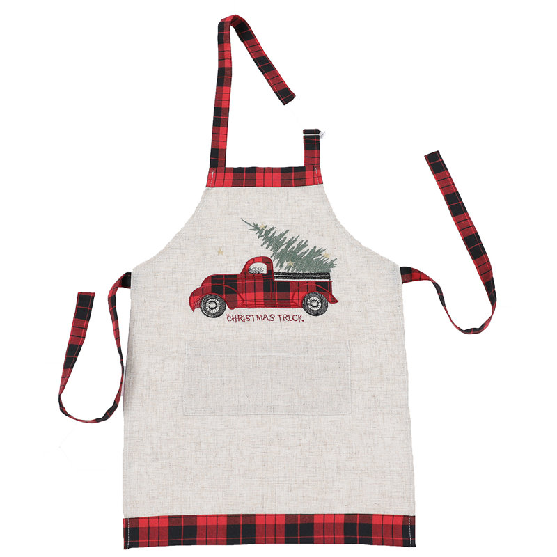 Tablier pour arbre de noël tartan truck