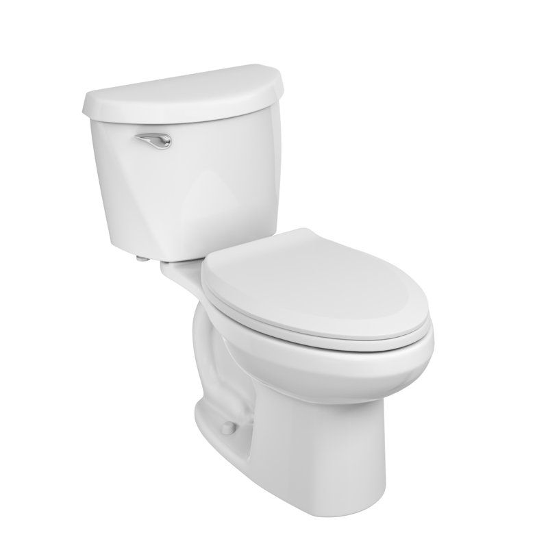 American Standard Colony 3 Two-Piece Toilet with Slow-Close Seat & Wax Ring, Standard Height, White