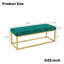 Banc de style Mid-Century moderne en cuir pu, pour vestibule, structure en acier, capacité de 600 lb, rebond haute densité, assise en cuir synthétique confortable, rembourrage moelleux et facile à assembler