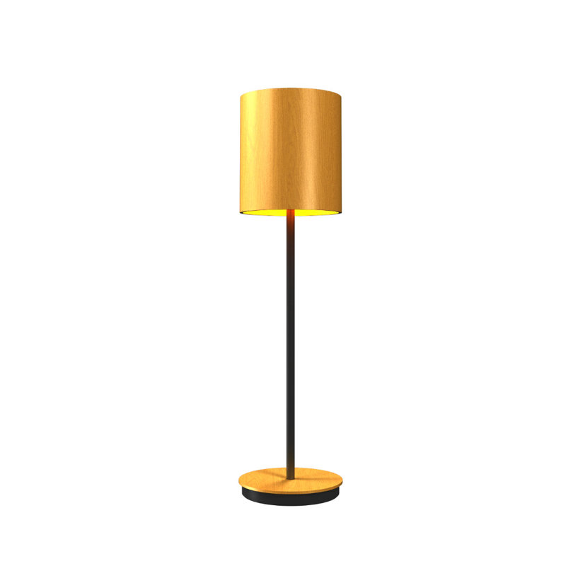 Cylindrical Buffet Table Lamp, 23.62" H x 6.3" W x 6.3" D, Organic Gold