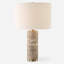 Lampe de table en travertin Lavelda