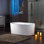 Baignoire tourbillonnante autoportante à double bain à bulles 59 L x 31 1/2 po avec panneau de contrôle à DEL, chromothérapie