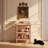 3-Tier Bar Cart on Casters with Removable Scalloped Tray