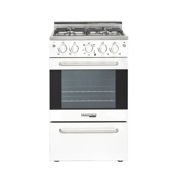 Prestige 19.5" 4 burner 1.6 cu. ft. Freestanding Gas Range with Convection Oven