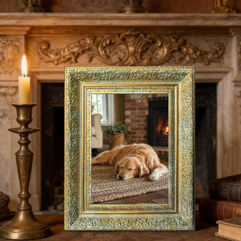 Cadre photo simple doré antique 1 PC 11 po x 14 po avec changement de photo facile, Antique Gold, 1, 11" W x 14" H