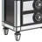 Varian II Mirrored, Black And Silver Finish Nightstand With Spacious Drawer For Modern Bedrooms And Elegant Storage Solutions