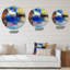 Huile brossée Colorfields I - Horloge murale moderne-59913211