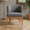 Abbeville Upholstered Herringbone Barrel Chair