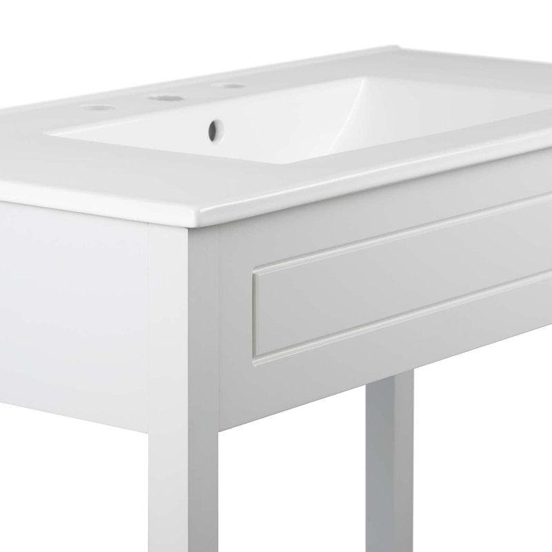 Meuble-lavabo 24 po Modway Altura, Blanc, Blanc