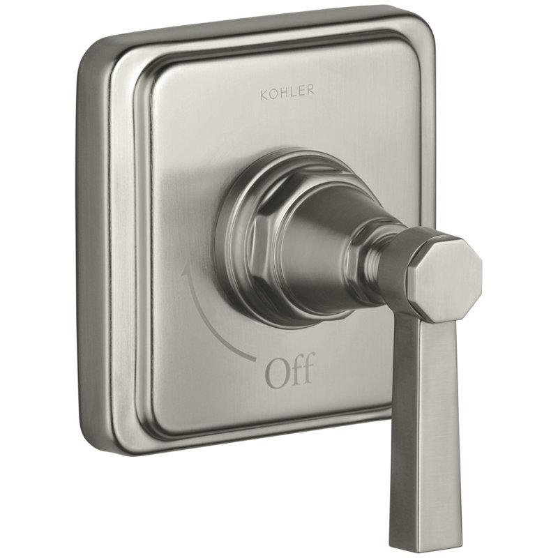 Pinstripe® Valve Trim with Pure Design Lever Handle for Volume Control Valve, Requires Valve, Vibrant Brushed Nickel