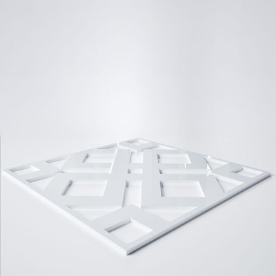 Panneaux muraux décoratifs en acrylique Blendon, très petit, l 7 3/8 po x H 7 3/8 po x T 1/8 po, blanc