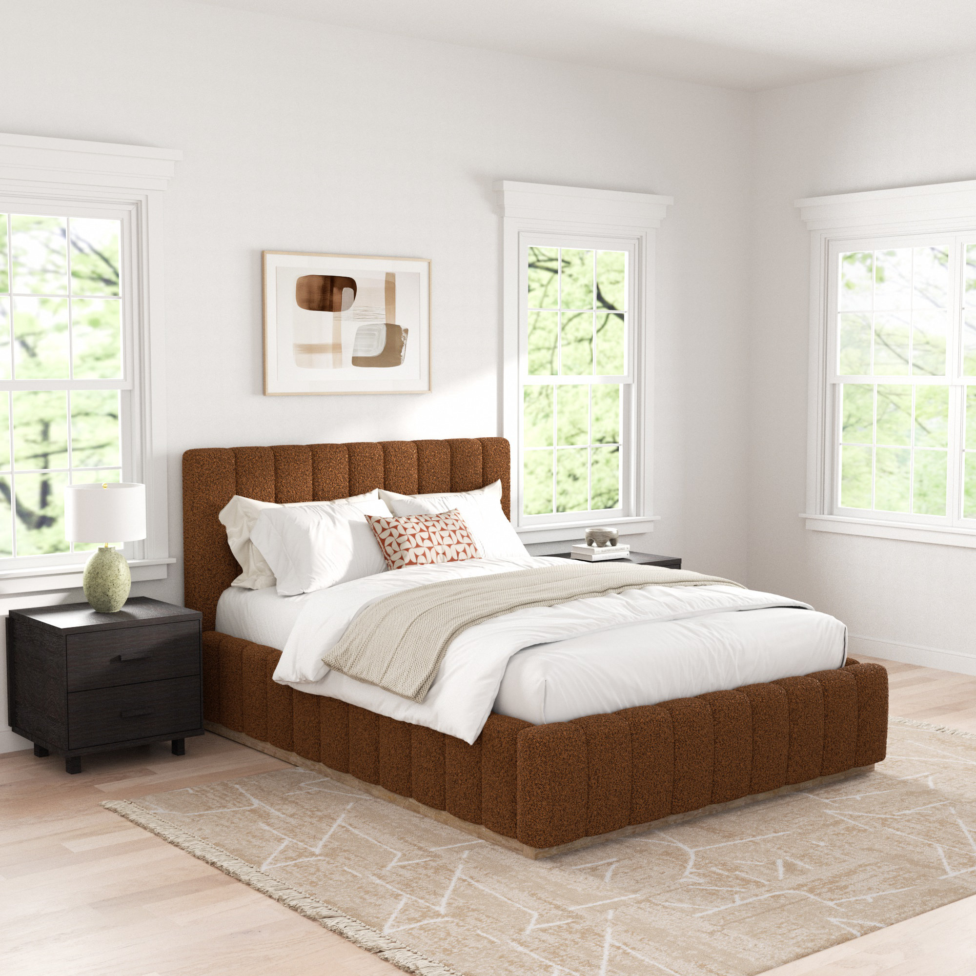 Braesyn Upholstered Bed, Full / Double, Brown