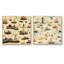 Allese - Ensemble de 2 collages carrés abstraits-101861749-101861748