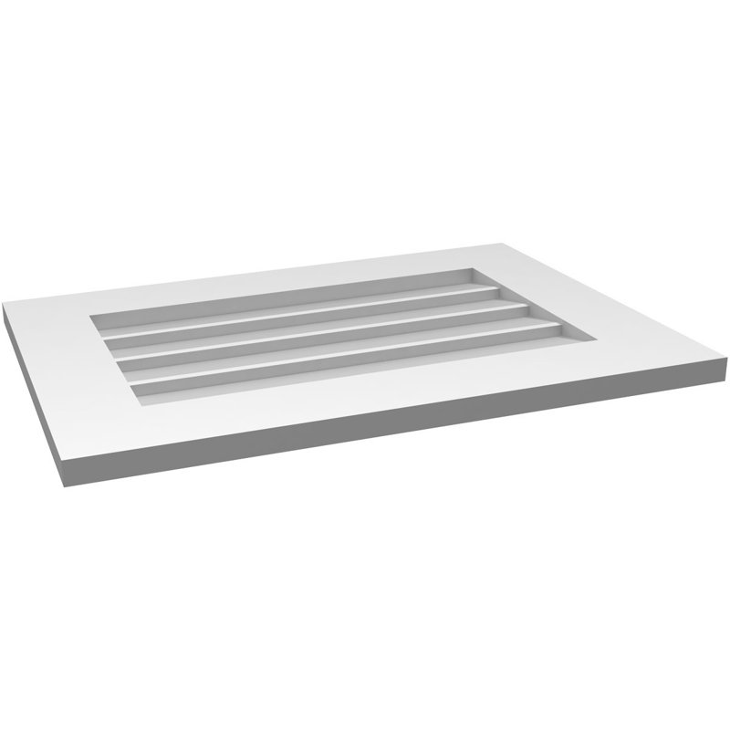 Vent à pignon rectangulaire en uréthane non-fonctionnel, H 18 po x l 26 po x P 1 po
