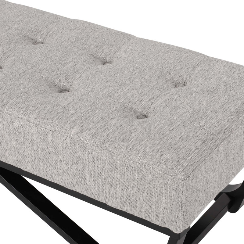Ottoman Bench, Light Gray