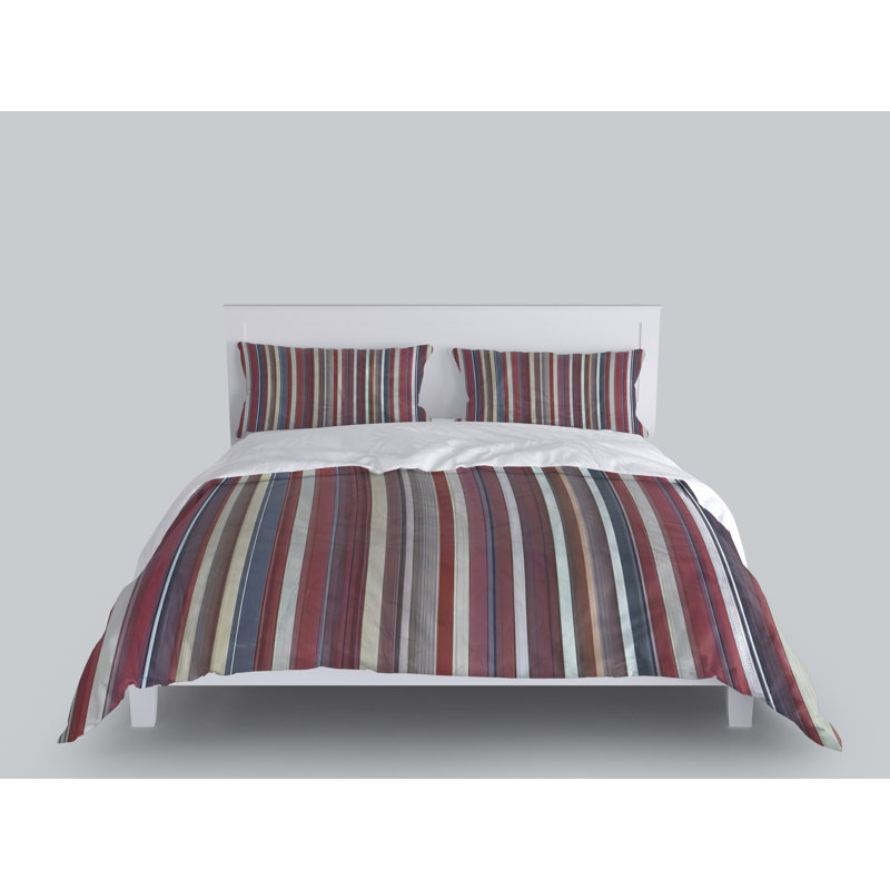Striped Duvet Cover, King Duvet Cover + 2 King Shams