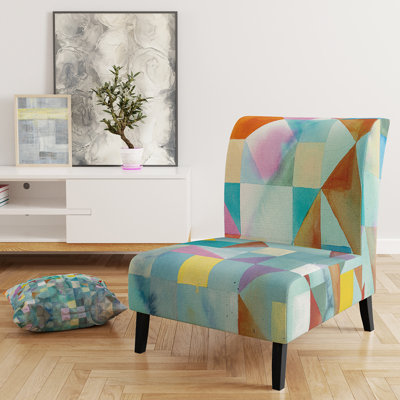 Modern Patchwork - Modern Upholstered Slipper Chair