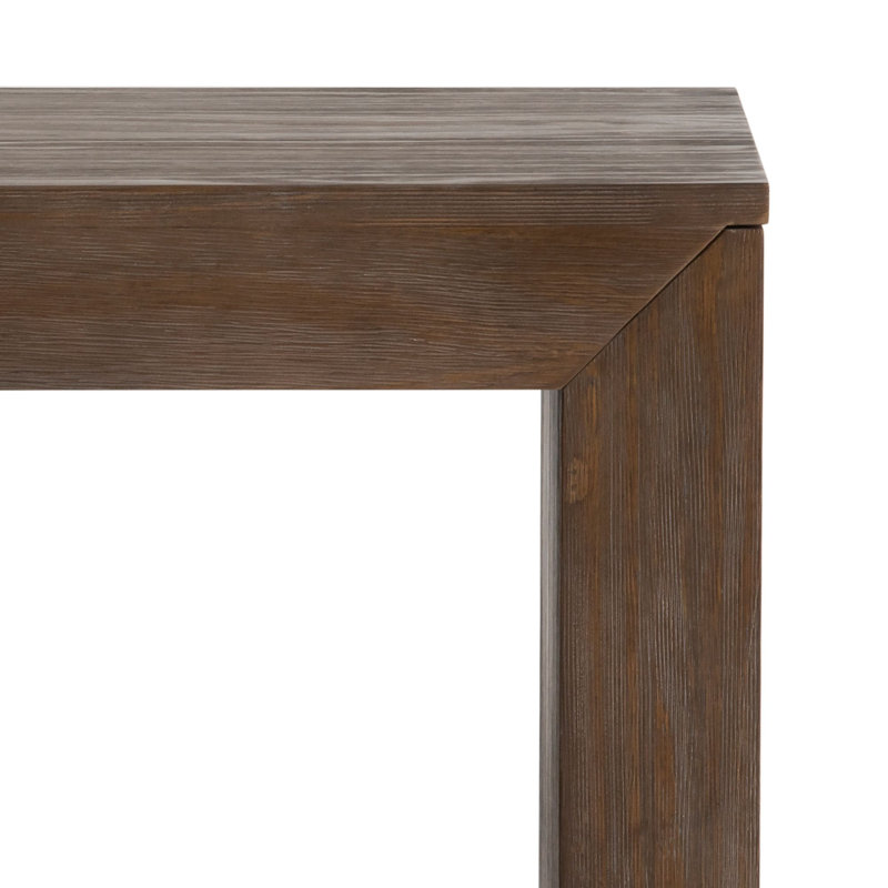 Linzy 6-Person Pine Solid Wood Modern Dining Set, Walnut Wirebrush