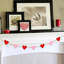 Guirlande de 4,2 pi avec guirlande de perles en bois et décorations suspendues pour la Saint-Valentin
