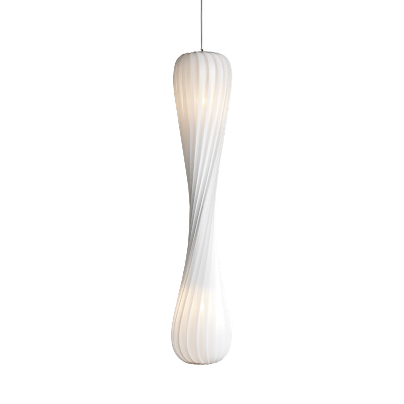 Luminaire suspendu Burnsville, H 57,09 po x l 9,84 po x P 9,84 po, Blanc