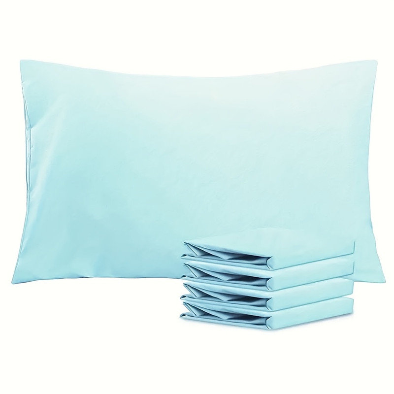 Taie d'oreiller en microfibre brossée Easy Care, Taie d'oreiller très grande, Bleu clair