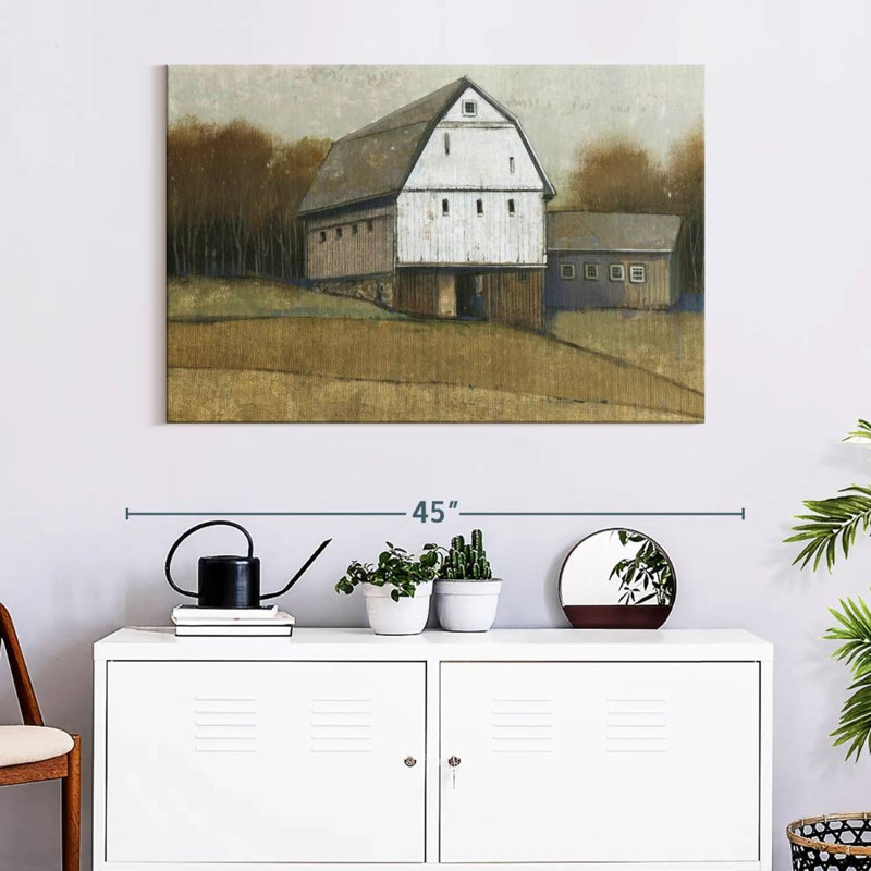Lilie grange blanche vue I, H 26 po x l 39 po