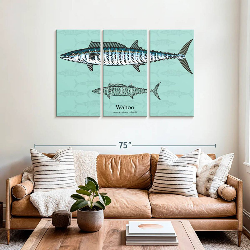 Brampt Wahoo Fish, 36" H x 57" W