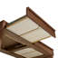 Bureau d'écriture en noyer naturel 55 "Collins