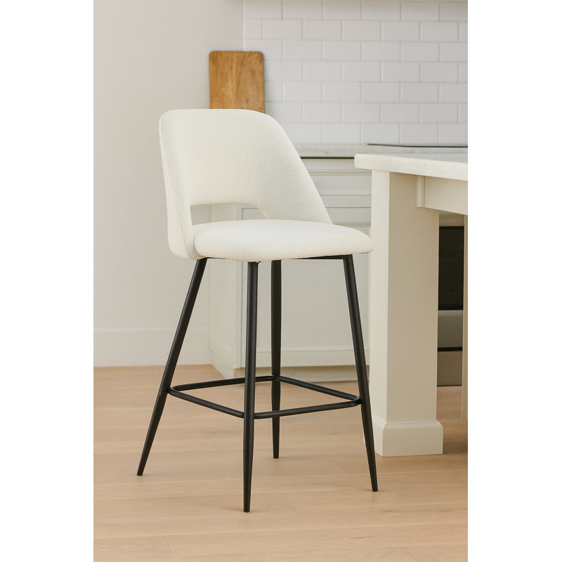 Ensemble de 2 tabourets de comptoir Becky, Blanc
