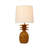 Resin Pineapple Table Lamp with Linen Shade-1463774071