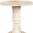 28" White Distressed Solid Wood Round End Table-1302951049