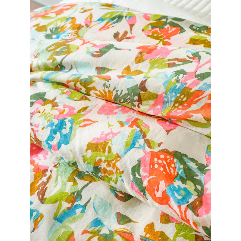 Bloom Linen Multi Duvet Cover, Twin/Twin XL Duvet Cover