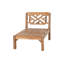 Monterey Teak Outdoor Armless Lounge Chair with Sunbrella Cushions-344653981