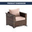 Chaise de patio en osier avec coussins-1994302630
