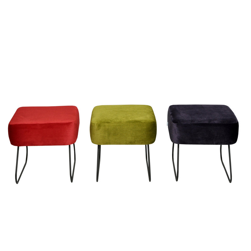 Modern Vanity Stool, Red