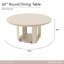 Table de salle à manger 60 "Lotus Bay - Sable