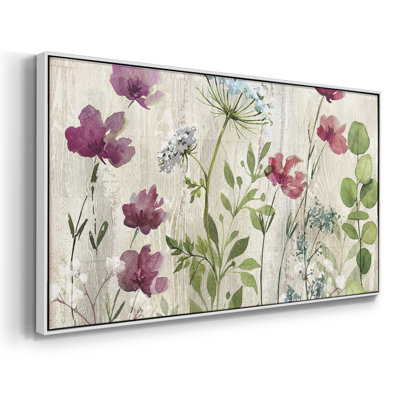 Meadow Flowers I - Toile tendue avec châssis encadré - Prêt à accrocher