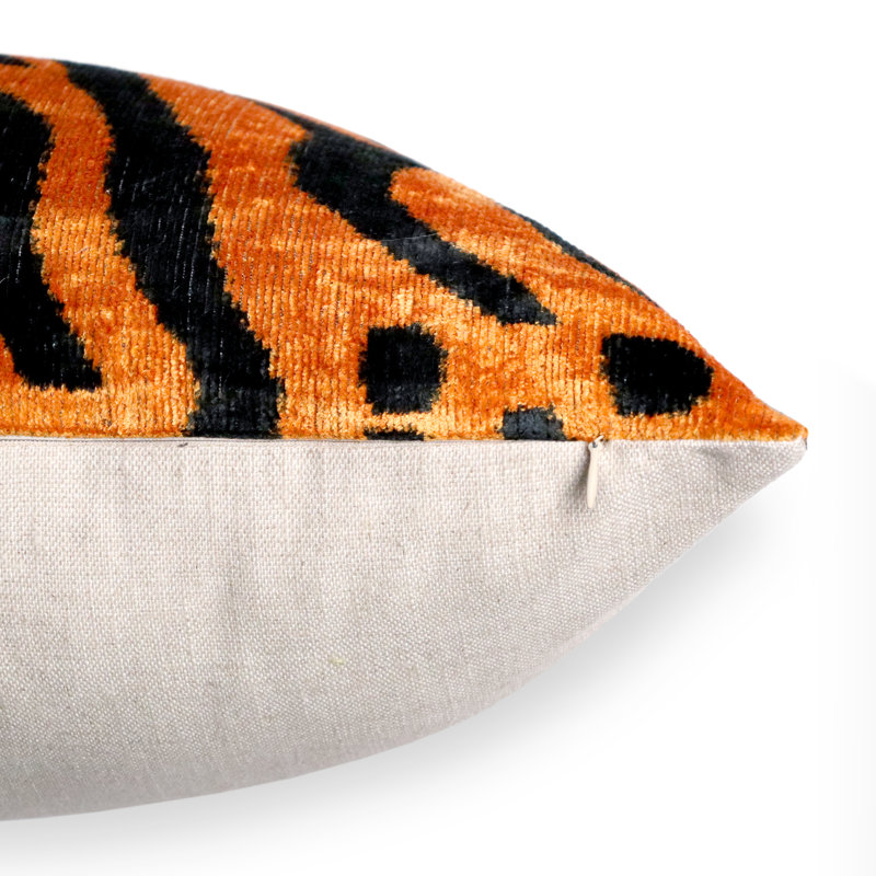 Lumbar Pillow Cover & Insert, Orange Argyle