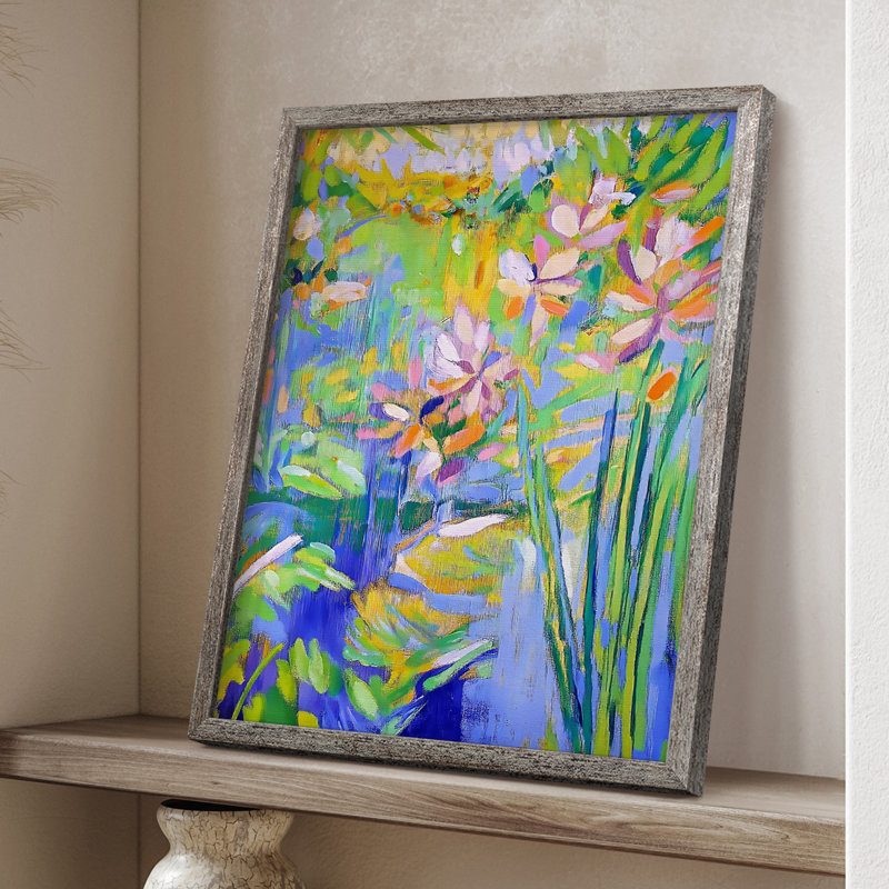 Reproduction encadrée FLORAL Series DCXIV - bois massif, H 30 po x l 24 po
