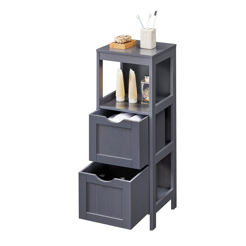 Oxfordshire Free-Standing Linen Cabinet, Gray, 35" H x 12" W x 12" D