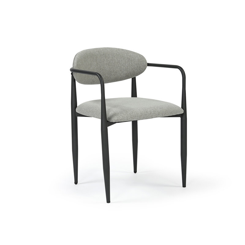 Liam Set of 2 Velvet Dining Chairs, Gray