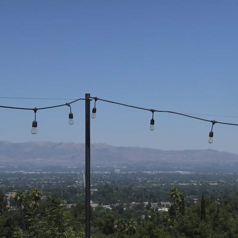 Ambience Pro 12-Light 27 ft. Outdoor Solar LED 2-Watt S14 2700K Warm White Bulb String Lights