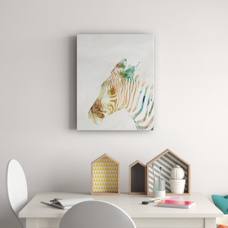 Reproduction d'art sur toile tendue, "African Zebra", H 20 po x l 16 po x P 1,5 po